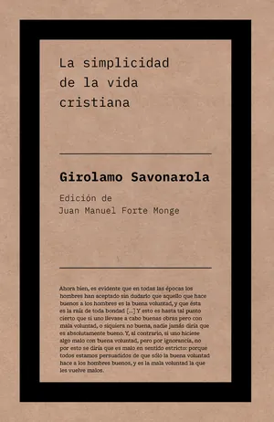 La simplicidad de la vida cristiana.