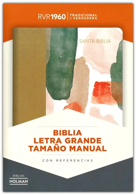 RVR 1960 Biblia Letra Grande Tamaño Manual multicolor, símil piel
