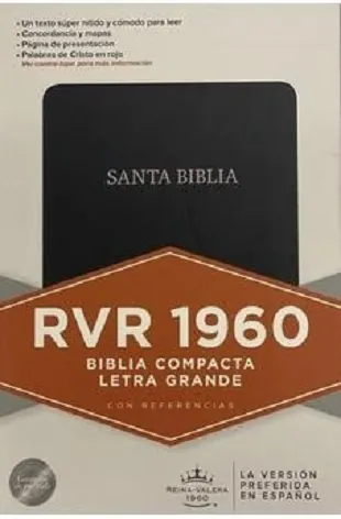 Biblia RVR 1960 Compacta Letra Grande Negro