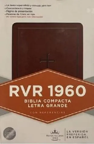 Biblia Compacta Letra Grande RVR 1960, marron, con referenci