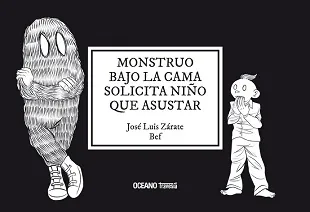 Monstruo bajo la cama solicita niño que asustar.